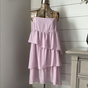 NWT Free People Rose Layered Chiffon Strapless Dress